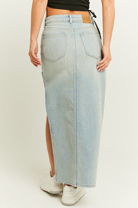Lange rok - light blue denim