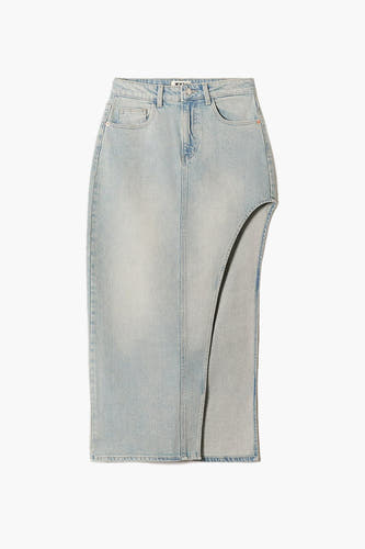 Lange rok - light blue denim