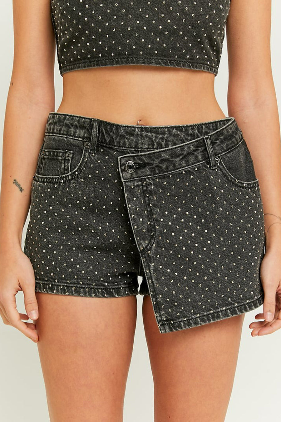 Short - black denim - TALLY WEIJL