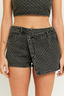 Short - black denim