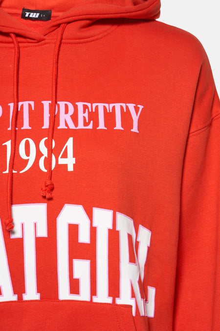 Sweater met kap Rood - TALLY WEIJL