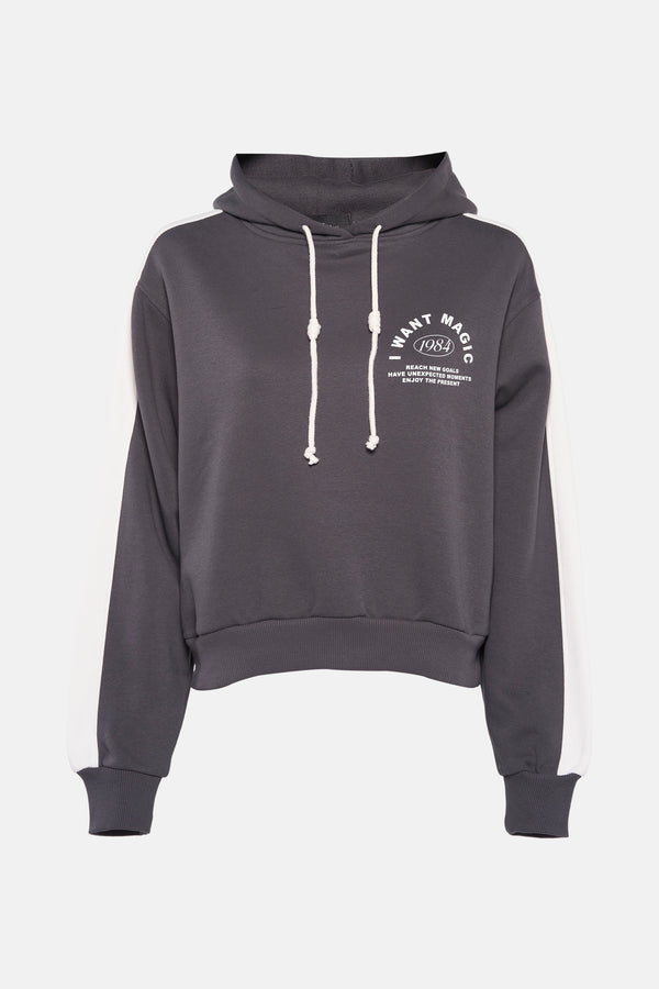 Sweater met kap Grijs - TALLY WEIJL