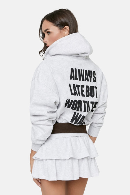 Sweater met kap - grijs