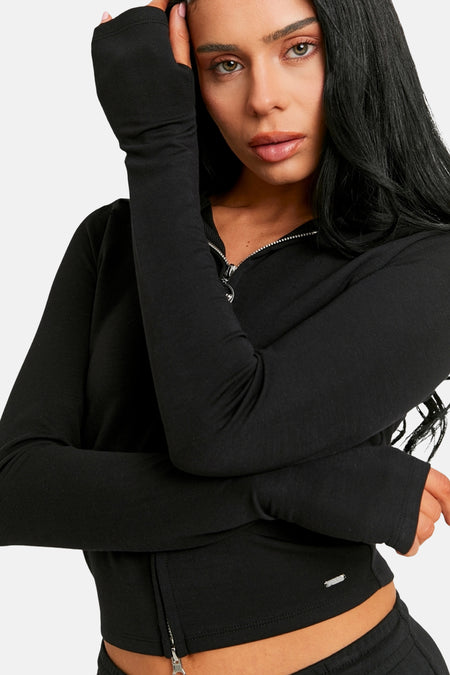 Sweater met kap zwart - TALLY WEIJL