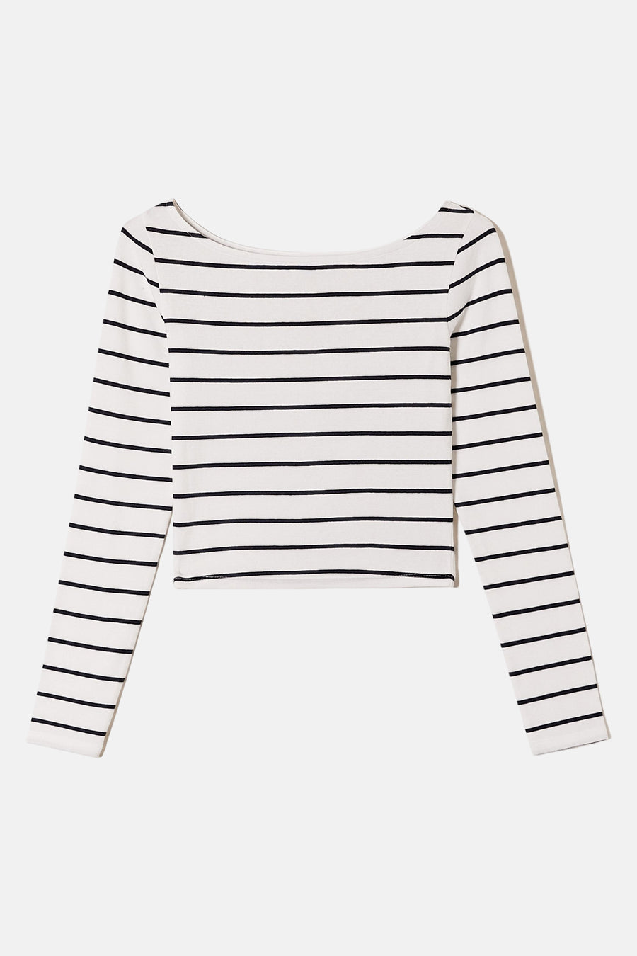 Wit gestreept T-shirt met lange mouwen van TALLY WEIJL, met ronde halslijn.