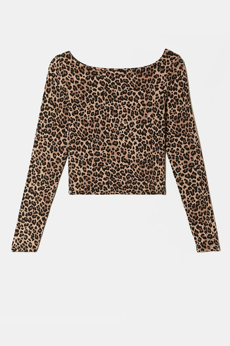 T-shirt met lange mouwen - beige