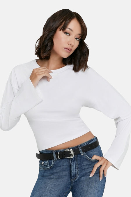 T-shirt met lange mouwen - wit
