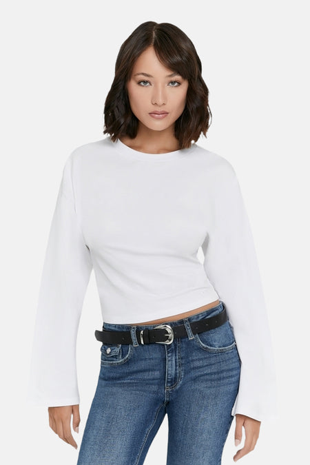 T-shirt met lange mouwen - wit