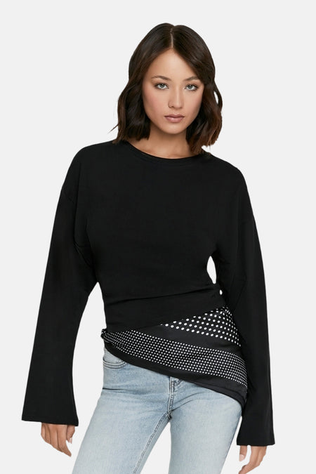 T-shirt met lange mouwen - zwart