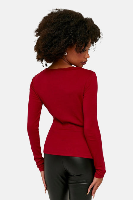T-shirt met lange mouwen - rood