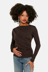 T-shirt met lange mouwen - bruin