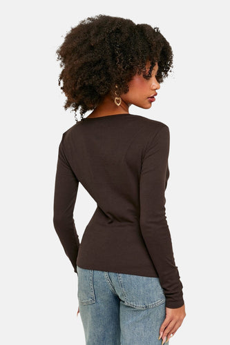 T-shirt à manches longues - brun - TALLY WEIJL - 4