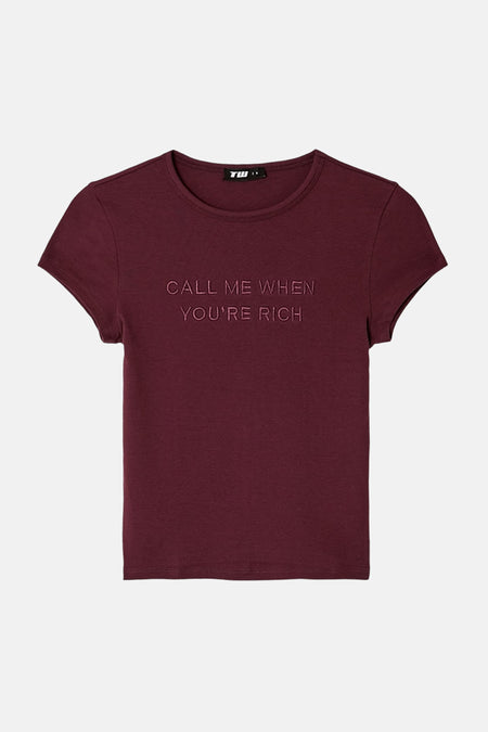 T-shirt met korte mouwen - Bordeaux