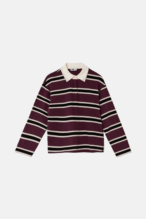 Polo met lange mouwen - bordeaux