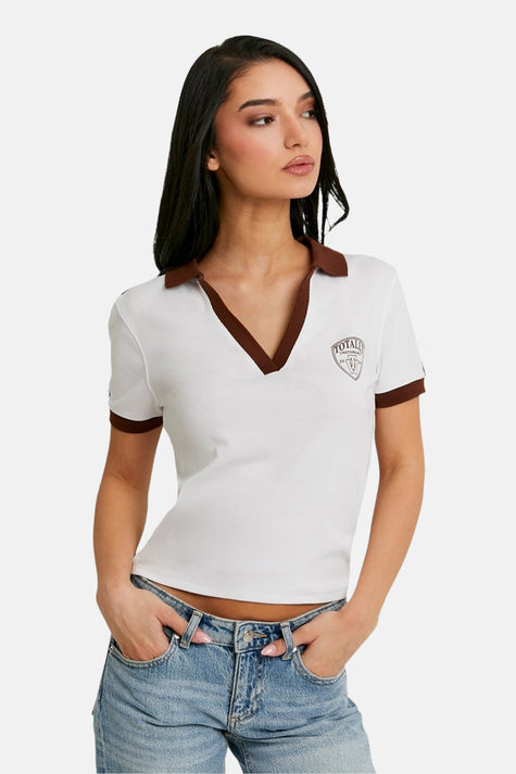 Polo à manches courtes - blanc