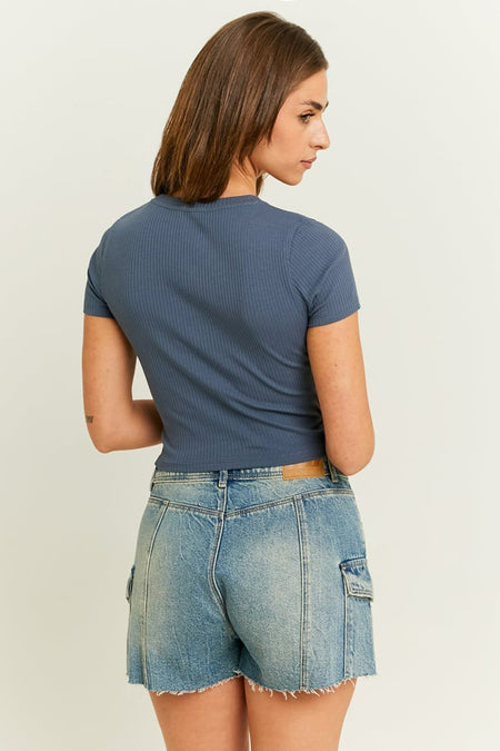 T-shirt met korte mouwen - blauw