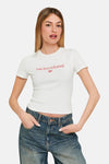 T-shirt (korte mouwen) Ecru - TALLY WEIJL
