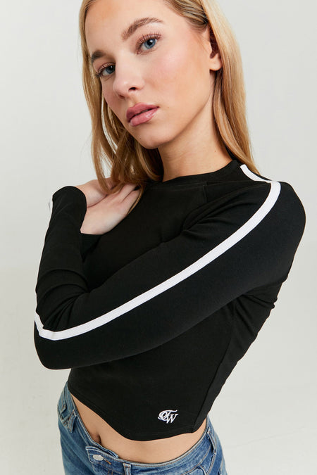 T-shirt met lange mouwen - zwart