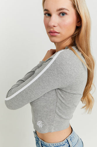 T-shirt met lange mouwen - grijs