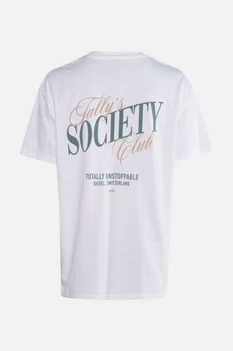 Wit T-shirt met korte mouwen van TALLY WEIJL, met tekstprint op de rug.