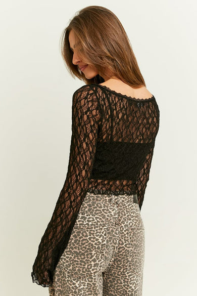 Blouse met lange mouwen - zwart