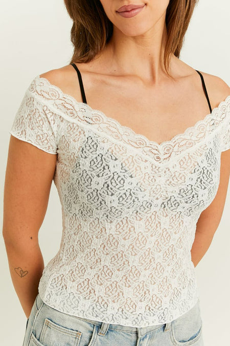 Top (korte mouwen) Wit - TALLY WEIJL