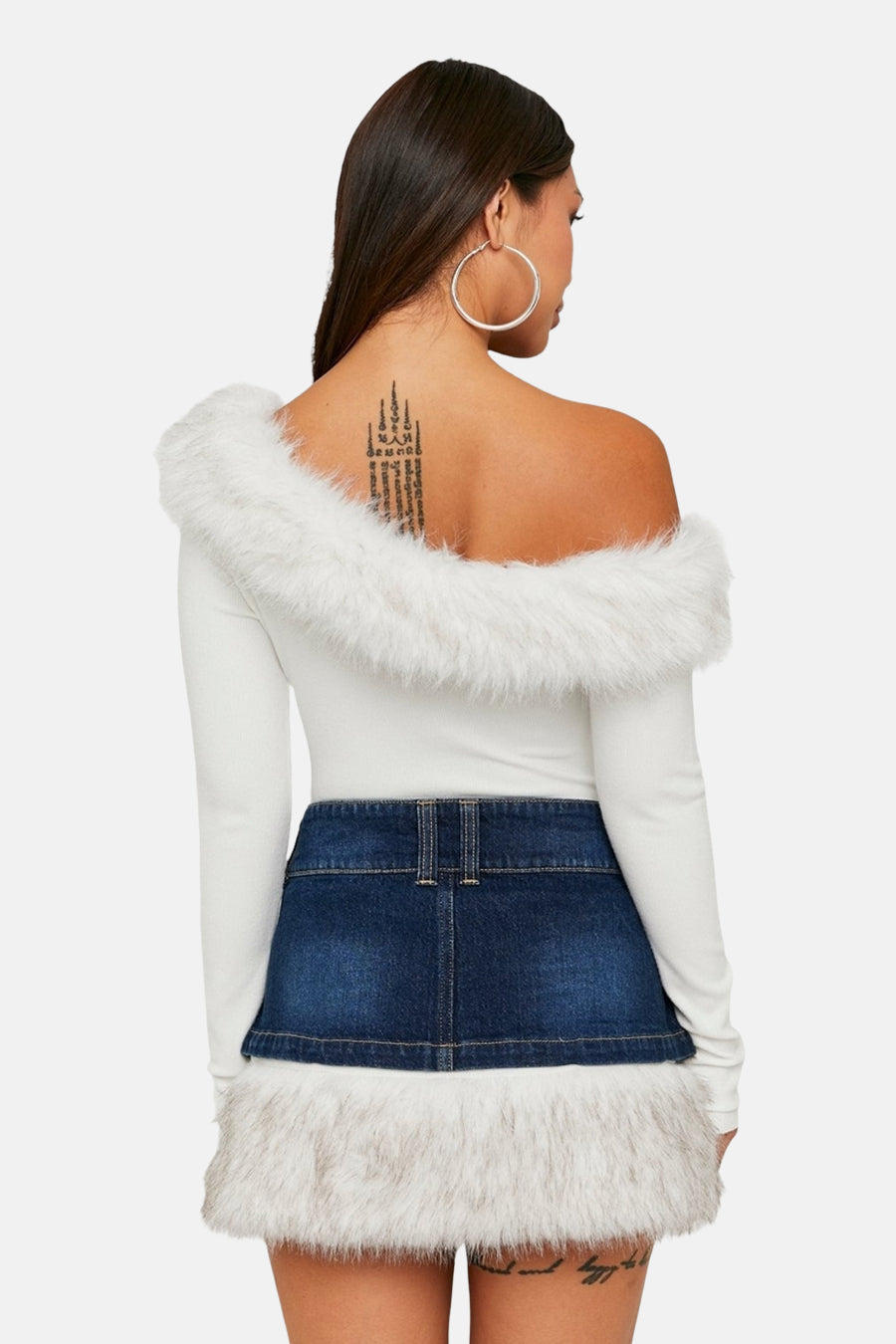 T-shirt met lange mouwen - ecru