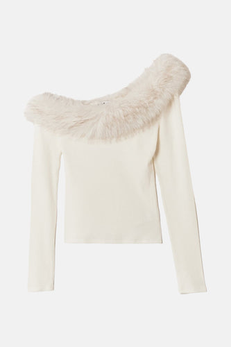 T-shirt met lange mouwen - ecru