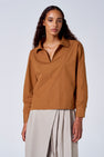 Blouse met lange mouwen - bruin