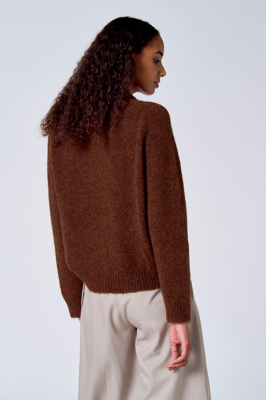 Pull à col rond - brun - SUNSET STUDIO