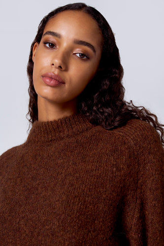 Pull à col rond - brun - SUNSET STUDIO
