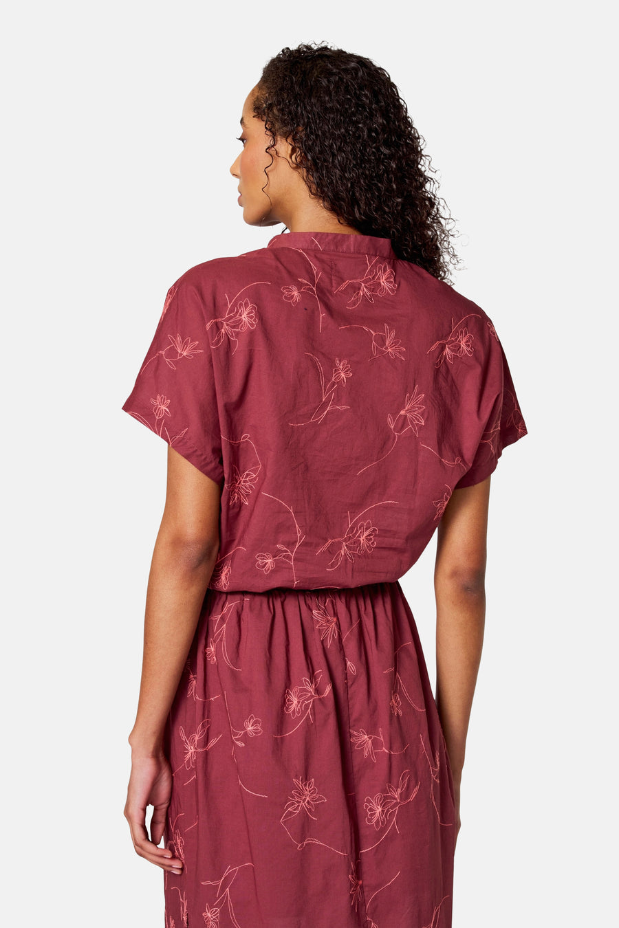 Blouse à manches courtes - bordeaux - SUNSET STUDIO