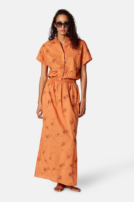 Jupe longue - orange