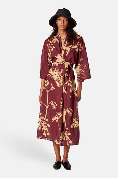 Robe à manches longues - Bordeaux