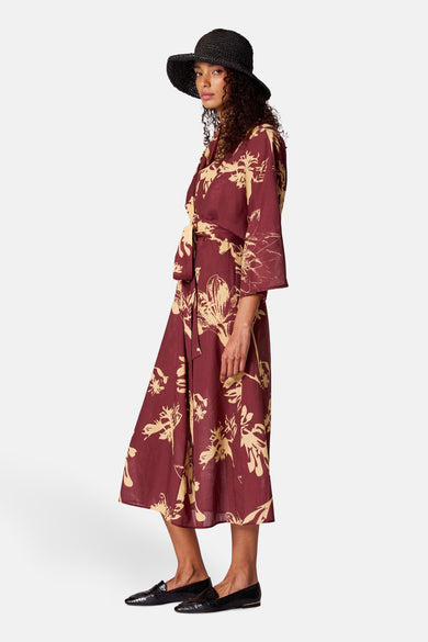 Robe à manches longues - Bordeaux