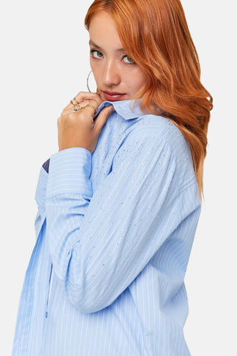 Hemd met lange mouwen - blauw