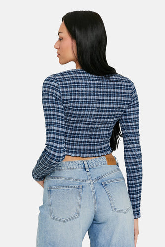 Blouse met lange mouwen - blauw - TALLY WEIJL - 4