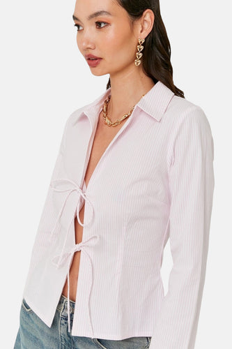 Chemise à manches longues - rose