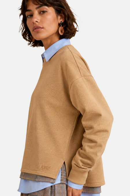 Sweater O hals - beige