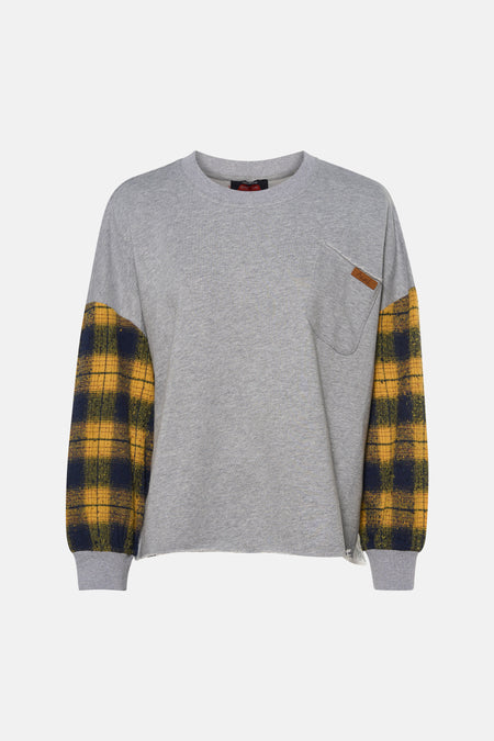 Sweater met ronde hals grijs - ADORÉ