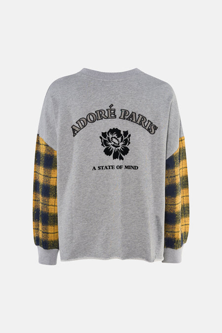 Sweater met ronde hals grijs - ADORÉ