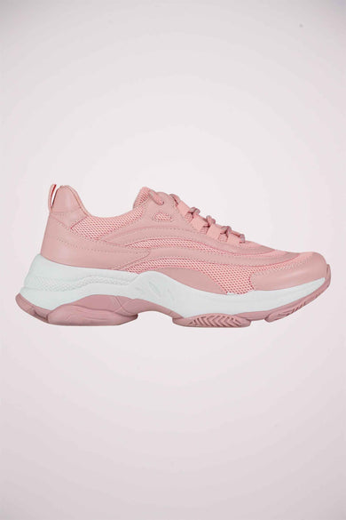 Roze sneakers van HAILYS, met een witte zool en roze accenten.