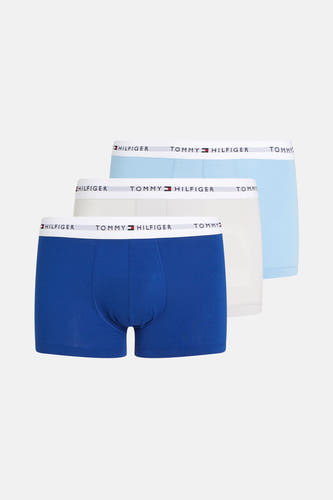 Boxershort in multicolor van TOMMY JEANS, gestapeld in blauw, wit en lichtblauw.