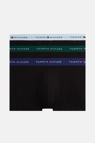 Meerkleurige boxershort set van Tommy Jeans met elastische taillebanden in blauw, wit en groen.
