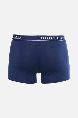 Donkerblauwe boxershort van TOMMY JEANS met elastische tailleband met logo.