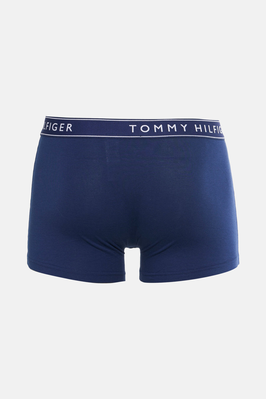 Blauw Tommy Hilfiger boxershort met witte tailleband.