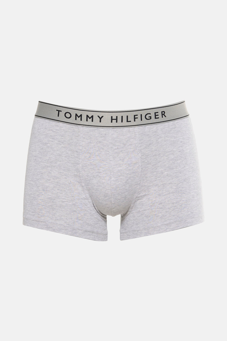 Grijze Tommy Hilfiger boxershort met merknaam op de elastische band.