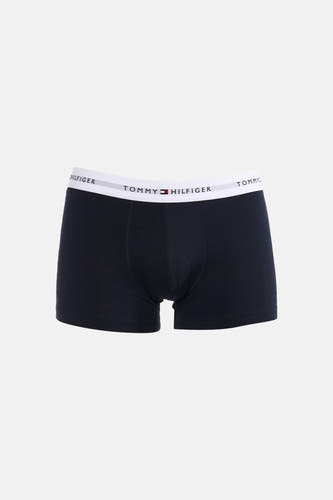 Boxer short bleu de TOMMY JEANS, avec une ceinture élastique blanche à logo.