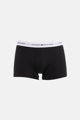 Zwarte boxershort van TOMMY JEANS, met een witte elastische tailleband met logo.