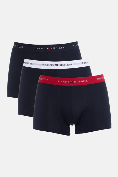 Meerkleurige boxershorts van TOMMY JEANS, met een elastische tailleband in rood, wit en marineblauw.